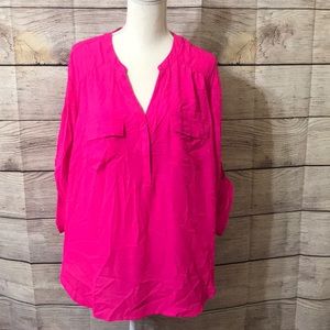 NWT Neon pink tissue top BY torrid